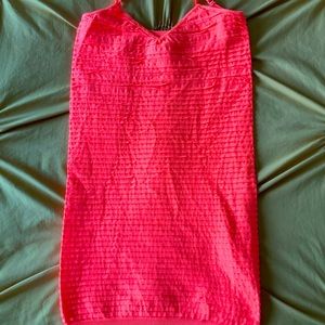 Neon orange Bodycon midi dress